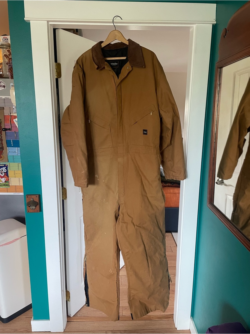 Walls Men's Brown Insulated Coverall
